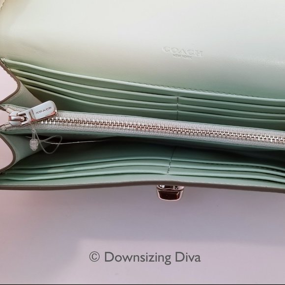 COACH Slim Envelope Wallet - Seaglass - Picture 6 of 6